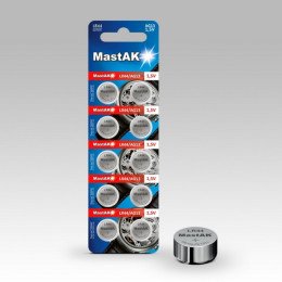 Часовая алкалиновая батарейка G13 Mastak